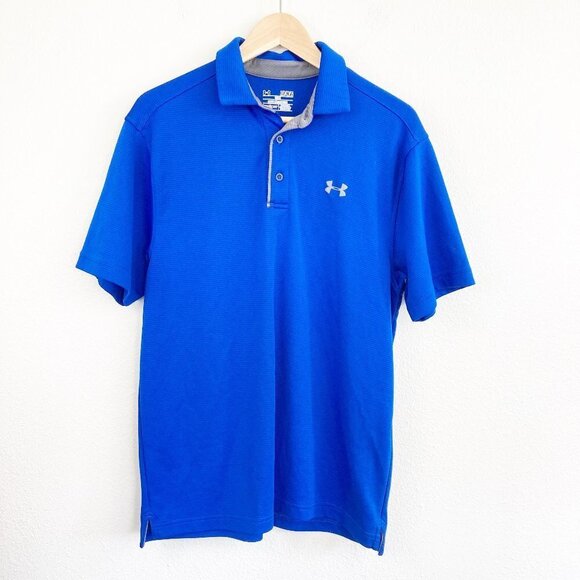 Under Armour Textured Stripe Loose Fit Golf Polo - Picture 1 of 10